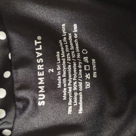 NWT Summersalt Size 2 The Ruffle Backflip Nero Dot One Piece Swimsuit - Picture 5 of 16